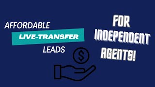 Affordable LiveTransfer Leads for Independent Life Insurance Agents finalexpenseleads telesales [upl. by Inal668]