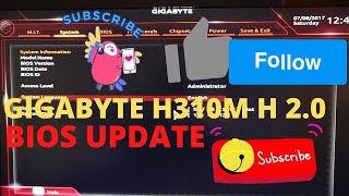 Gigabyte H310m h 20 motherboard bios update using QFlash [upl. by Olmsted]