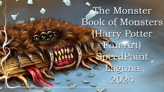 The Monster Book of Monsters  SpeedPaint by Laguna 2024  Harry Potter Fan Art [upl. by Morville979]