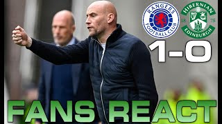 ROBBED HIBS FAN REACT TO THEIR DEFEAT IN GLASGOW RANGERS 10 HIBERNIAN [upl. by Ande]