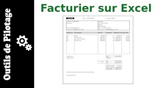 Automatiser vos factures sur Excel  modèle [upl. by Adon]