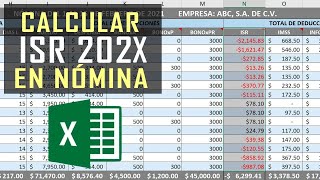 ✅ Calcular el ISR para CUALQUIER AÑO  IMPUESTOS en la NÓMINA  Ejemplo COMPLETO en EXCEL  DESDE 0🆗 [upl. by Ahsocin]