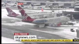 Gatwick Airport and much of UK shut down due to Snow [upl. by Orferd]