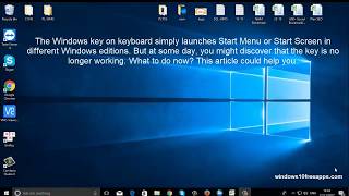 How to fix windows key not working windows 10 [upl. by Audwin]