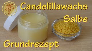 CandelillawachsSalbe selber machen  vegan  Grundrezept [upl. by Ayocat]