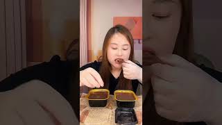 asmr CRISPY CREAMPUFF SOFT MOCHI CHOCOLAVA CAKES  Mukbang For Chocolate Lovers 😋 shorts asmr [upl. by Evan]