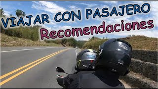 PASAJERO EN MOTO O PARRILLERO RECOMENDACIONES [upl. by Ritz]