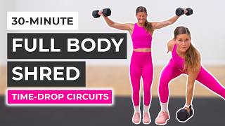 30Minute Full Body Dumbbell Workout Time Drop [upl. by Ahsas]