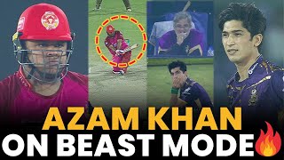 Azam Khan on Beast Mode🔥  Quetta Gladiators vs Islamabad United  Match 13  HBL PSL 8  MI2A [upl. by Kcolttam202]