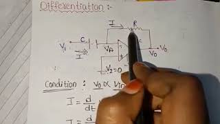 OP Amp as DIFFERENTIATOR Circuit full explaination in Telugu for 3rd sem electronics [upl. by Aicillyhp]