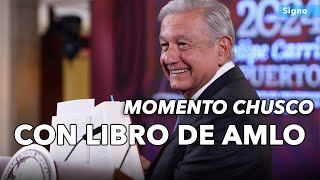 AMLO muestra páginas en blanco de su libro quotGraciasquot [upl. by Nerrol]