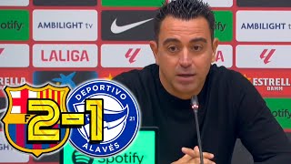 RUEDA PRENSA XAVI FC BARCELONA 21 DEPORTIVO ALAVÉS [upl. by Child562]