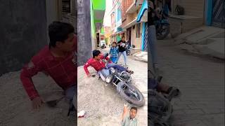 Bhaiya accident hugia comedy dosti emotional funny motorcycle banana youtubeshorts [upl. by Hourihan]