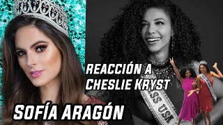 Sofía Aragón reacciona conmocionada a Miss USA Cheslie Kryst y su partida [upl. by Lidia]