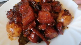 My Chinese Employers Recipes of Pork Belly with hard boiled eggs  JhenzieFiles [upl. by Westhead]