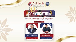 Convocation 2023 Vel Tech University  Live stream 🔴  03112023 [upl. by Yaja]