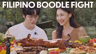 Introducing Filipino Boodle Fight to Korean Artist 10CM [upl. by Beller]