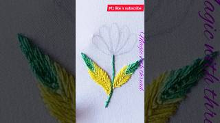 Leaf Embroidery shorts short shortvideo embroidery trending viralvideo youtubeshorts youtube [upl. by Yenalem506]