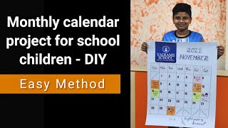 DIY  Monthly calendar project for school children  english project [upl. by Hardwick]