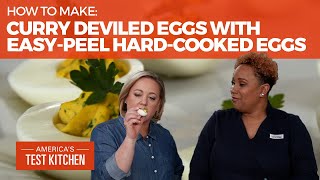 How to Make Curry Deviled Eggs with EasyPeel HardCooked Eggs [upl. by Saidee]