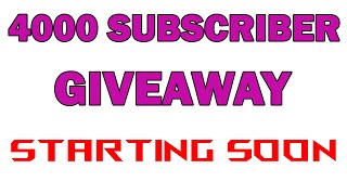 4000 Subscriber Giveaway Live [upl. by Bertha]