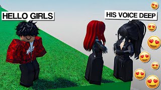 RIZZING AS A DEEP VOICE EBOY IN ROBLOX VOICE CHAT [upl. by Badr]