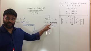 Matrices  System of linear Equations NonHomogeneous [upl. by Icart]