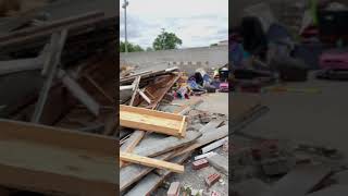 Parma Heights apartment complex damaged by severe weather during Tuesdays storm [upl. by Enirtak549]