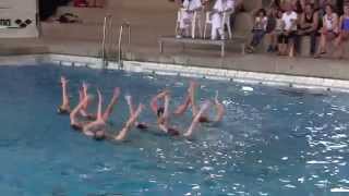 Synchronschwimmen DMS 2015 Gruppe freie Kür TSV Eintracht Karlsfeld [upl. by Duomham]