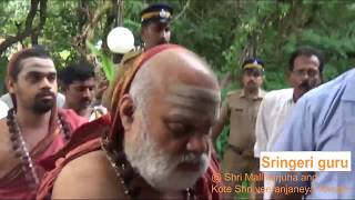 Sringeri Jagadgurus Vijaya yatra  Shri Mallikarjuna and Kote Shri Veeranjaneya Temple Arikady [upl. by Lissner878]