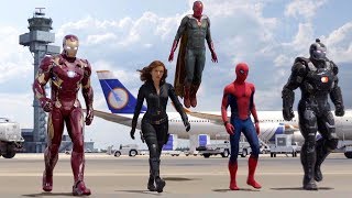 Team Iron Man vs Team Cap  Airport Battle Scene  Captain America Civil War  Movie CLIP HD [upl. by Kcirdehs667]