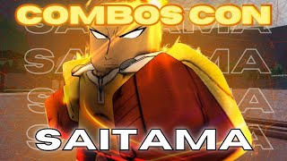 Combos con Saitama Para principiantes  Stronguest battlegrounds 👊🔥 [upl. by Sahcnip]