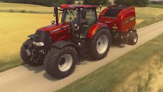 CASE IH Schlepper Puma 175 CVX mit einer Rundballenpresse RB 465 Round Pack [upl. by Elyad]