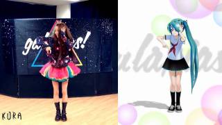 【いとくとらMMD 初音ミク】galaxias踊ってみたコラボoo♪ [upl. by Yelnek967]