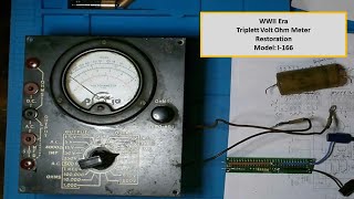 Part 34 WWII Era Triplett Volt Ohm Meter Restoration Rectifier Repair and Cleaning [upl. by Willet]