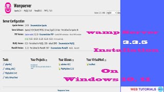 Wamp Server 335 installation on Windows 11 Operating System [upl. by Danica]