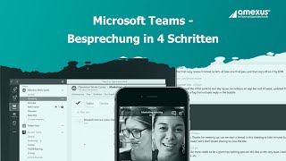 Microsoft Teams Besprechung in 4 Schritten  Von der Installation bis zum Meeting  Tutorial [upl. by Aleyam]