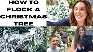 HOW TO FLOCK A CHRISTMAS TREE  DIY  REVIEW OF SNOFLOCK  CHRISTMAS AUSTRALIA [upl. by Robby]