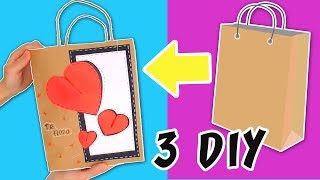 3 DIY HOW TO MAKE RECYCLED GIFT BAGS  PAPER GIFT BAGS  aPasos Crafts DIY [upl. by Hilly44]