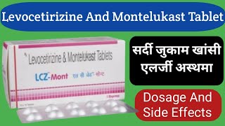 Levocetirizine And Montelukast Tablet Uses  LCZ Mont Tablet  सर्दी जुकाम एलर्जी अस्थमा की दवा [upl. by Ecienal]