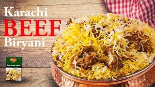 Karachi Beef BiryaniShan Beef Biryani Recipe Easy Briyani Recipe shanbeefbriyani cooking [upl. by Urial]