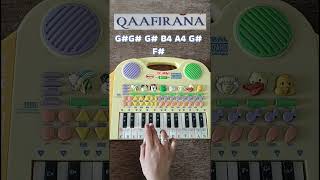 Qaafirana Easy piano tutorial with notes kedarnathsushantsinghrajput ytshort viralvideo piano [upl. by Gronseth]