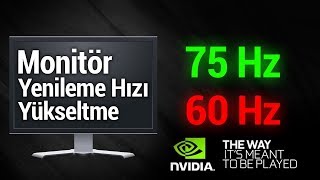 Monitör Hz Arttırma 60 Hz  75 Hz Boost Monitor Refresh Rate [upl. by Yremrej]