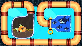 Save The Fish  Pull The Pin Update Level 123 Save Fish Game Pull The Pin Android Game [upl. by Nylsirhc]