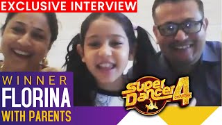 Super Dancer 4 WINNER Florina With Parents Assam Ka Naam Roshan Kiya Tushar Shetty  Interview [upl. by Aleris338]