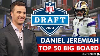 Daniel Jeremiah’s 2024 NFL Draft Big Board Top 50 Prospect Rankings Ft Caleb Williams amp Rome Odunze [upl. by Eelrebma312]