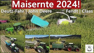 Maisernte 2024 🌽 DeutzFahr  John Deere  Fendt  Claas  Schwarzwald [upl. by Sellma]