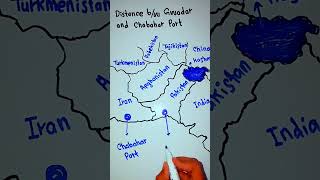 Distance from Gwadar Port to Chabahar  Map of Gwadar and Chabahar Port  5min Knowledge [upl. by Ailee]