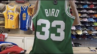 Larry Bird Mitchell amp Ness Throwback Swingman Jersey [upl. by Evonne504]