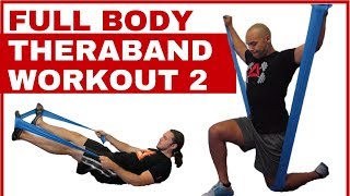 Full body Theraband workout 2 [upl. by Atteuqaj]